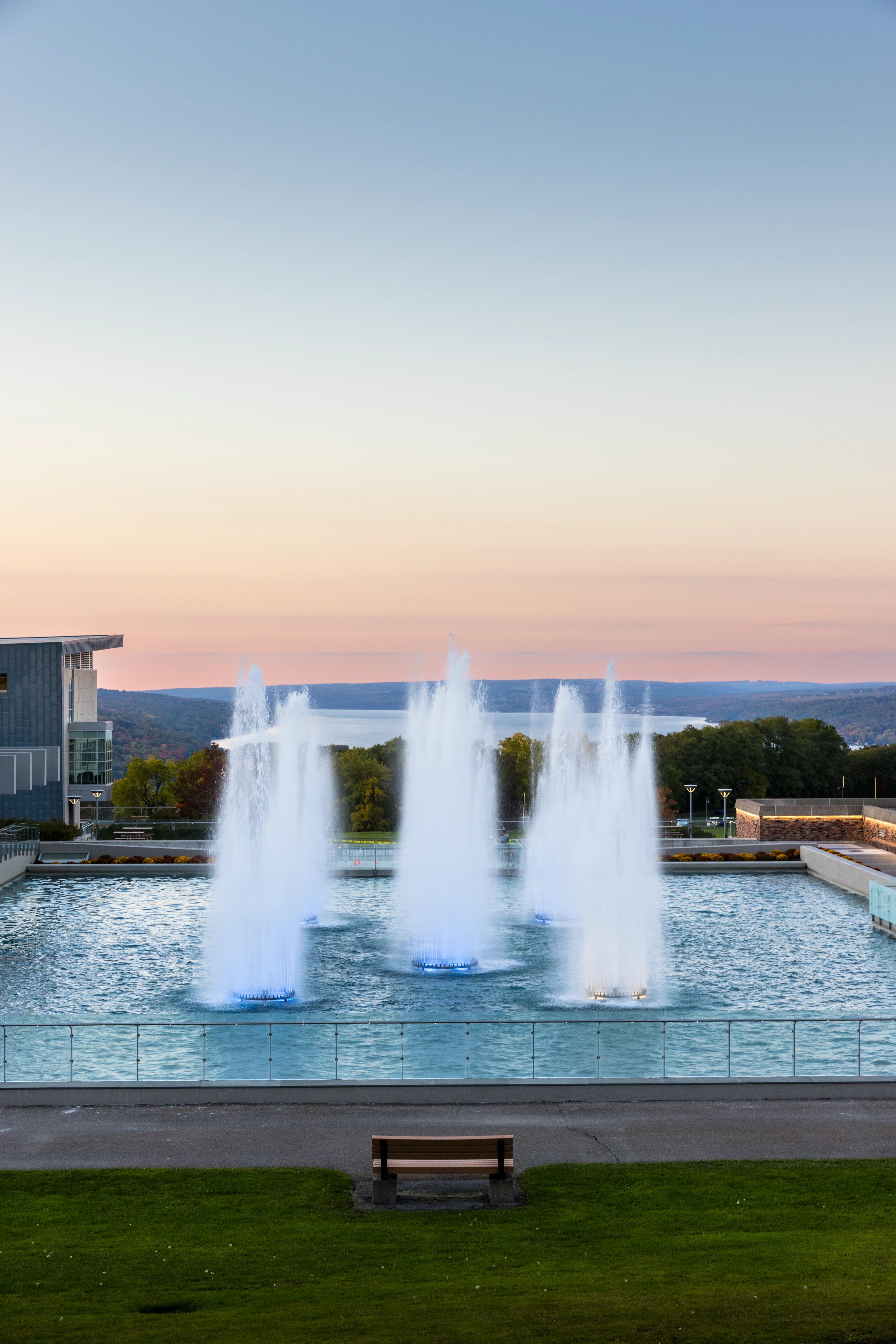 Photo of Ithaca College fountains